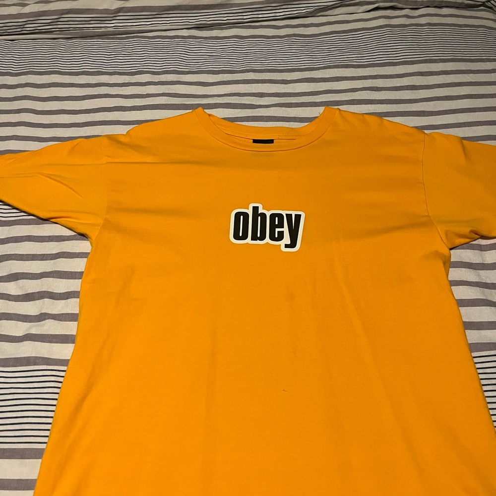 Obey yellow shirt size medium